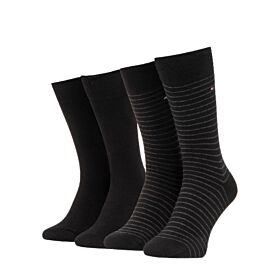 Tommy Hilfiger Ανδρική Κάλτσα Σετ 2 Ζευγαριών Μαύρο