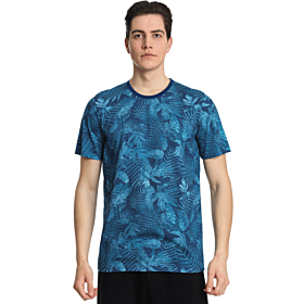 Paco & Co Ανδρικό T-Shirt Leaves Tee 2431063 Μπλε