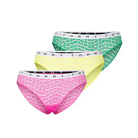 Tommy Hilfiger Woman Floral Lace Bikini 3-Pack Πράσινο-Φουξ-Κίτρινο