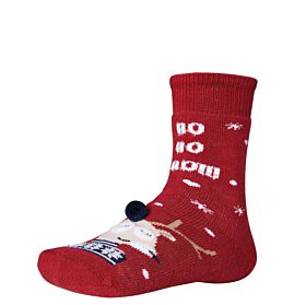 Ysabel Mora Βαμβακερή Αντιολισθητική Κάλτσα Christmas Time Μπορντό