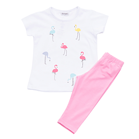 Trax Βρεφικό/Παιδικό Σετ Κορίτσι Flamingo 45221 Λευκό
