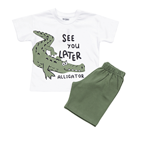 Trax Βρεφικό/Παιδικό Σετ Αγόρι Alligator 45422 Λευκό