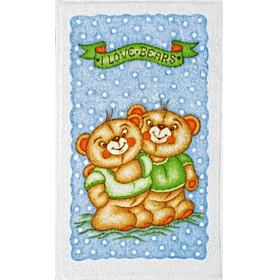 Talaris Παιδική Πετσέτα Προσώπου Love Bears 45x80 Γαλάζιο