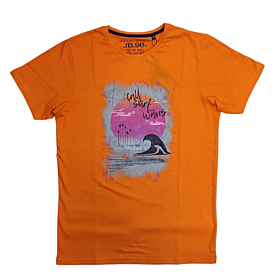 Johnny Brasco T-shirt Waves Πορτοκαλί