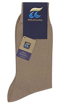 Πουρνάρα Ανδρική Κάλτσα Βαμβακερή Μπέζ Μεσαίο 110