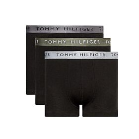 Tommy Hilfiger 3P Metallic Waistband Trunk Gift Set Μαύρο