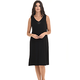 Primavera Γυναικείο Αμάνικο Φόρεμα E152 Μαύρο