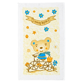 Talaris Παιδική Πετσέτα Προσώπου Bear With Bicycle 45x80 Κίτρινο