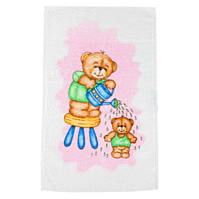 Talaris Παιδική Πετσέτα Μπάνιου Bear With Watercan 80x140 Ροζ