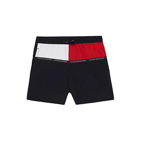 Tommy Hilfiger Flag Colour-Blocked Mid Length Swim Shorts Σκούρο Μπλε 