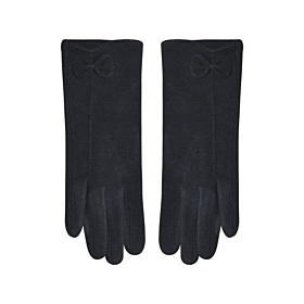 Stamion Γυναικεία Γάντια 111936 Με Φιόγκο Μαύρο