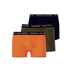 Tommy Hilfiger Essentials Logo Men Boxer 3P Πορτοκαλί-Λαδί-Μπλε Μαρίν