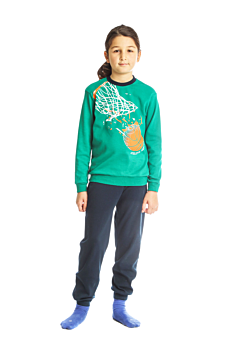 Dreams Παιδική Πιτζάμα Αγόρι Basketball Πράσινο-Σκούρο Μπλε