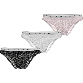Tommy Hilfiger Woman Floral Lace Bikini 3-Pack Μαύρο-Λευκό-Ρόζ