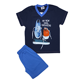 Galaxy Παιδική Πιτζάμα Αγόρι Sneakers Μπλε Μαρίν