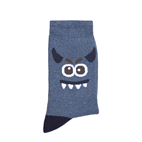 Ysabel Mora Βαμβακερή Κάλτσα Monster Μπλε Μελανζέ