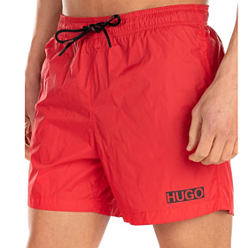 Hugo Haiti Swim Shorts With Logo Κόκκινο