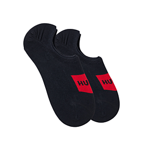 Hugo Two Pack Of Invisible Socks In Cotton Blend Μπλε Μαρίν