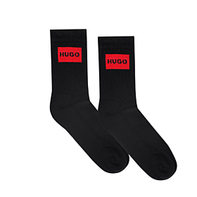 Hugo Socks With Red Logo Μαύρο 