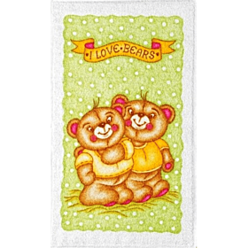 Talaris Παιδική Πετσέτα Μπάνιου Love Bears 80x140 Λαχανί