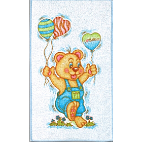Talaris Παιδική Πετσέτα Προσώπου Bear Ballons 45x80 Σιέλ