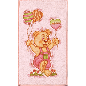Talaris Παιδική Πετσέτα Προσώπου Bear Ballons 45x80 Ροζ