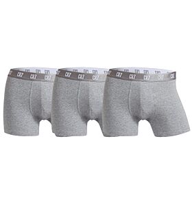 CR7 Basic - Mens Boxer Trunk 3-pack Cotton Stretch Grey