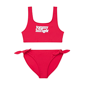 Tommy Hilfiger Polka Dot Print Bralette Bikini Set Κόκκινο