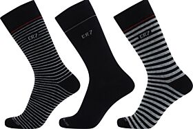 Cr7 Mens Socks Cotton 3-Pack Μαύρο