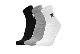 Fila Unisex Αθλητική Κάλτσα F9000 Λευκό Γκρί Μαύρο 3τεμ