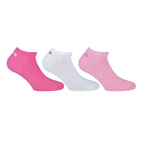 Fila Γυναικεία Αθλητική Κάλτσα Σοσόνι F9100 Φούξ-Λευκό-Ρόζ 3τεμ