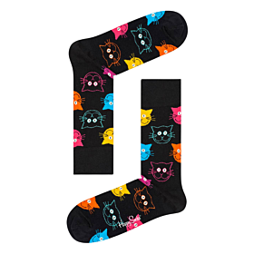 Happy Socks Cat Μαύρο