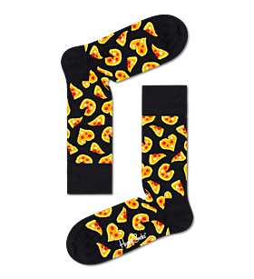 Happy Socks Pizza Love Μαύρο