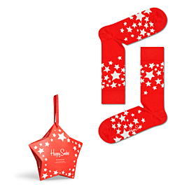 Happy Socks 1-Pack Gift Box Star Socks Κόκκινο