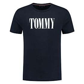 Tommy Hilfiger Crew Neck Tee T-Shirt Cotton Σκούρο Μπλέ
