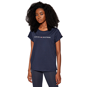Tommy Hilfiger Γυναικείο Logo T-tshirt Σκούρο Μπλε