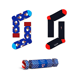 Happy Socks 2-Pack Gift Set Candy Cane & Cocoa Socks Multicolour 